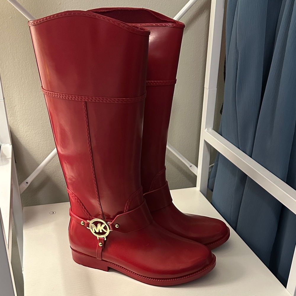 Michael Kors Red Rain Boots *Reposh*